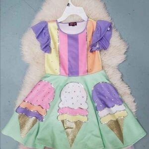 Girls JoJo Siwa Pastel Ice Cream Dress and Purse